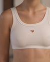 BASERANGE 25 Spring/Summer French organic cotton heart-shaped corset vest BAS-BRHE-RB-000-UNDYED